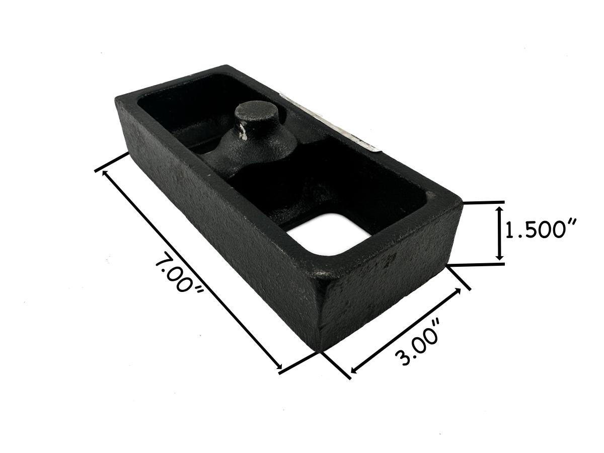Leaf Spring Hanger Spacer - 3" Width, 7.0" Length, 1.5" Thickness, Reyco 338-222