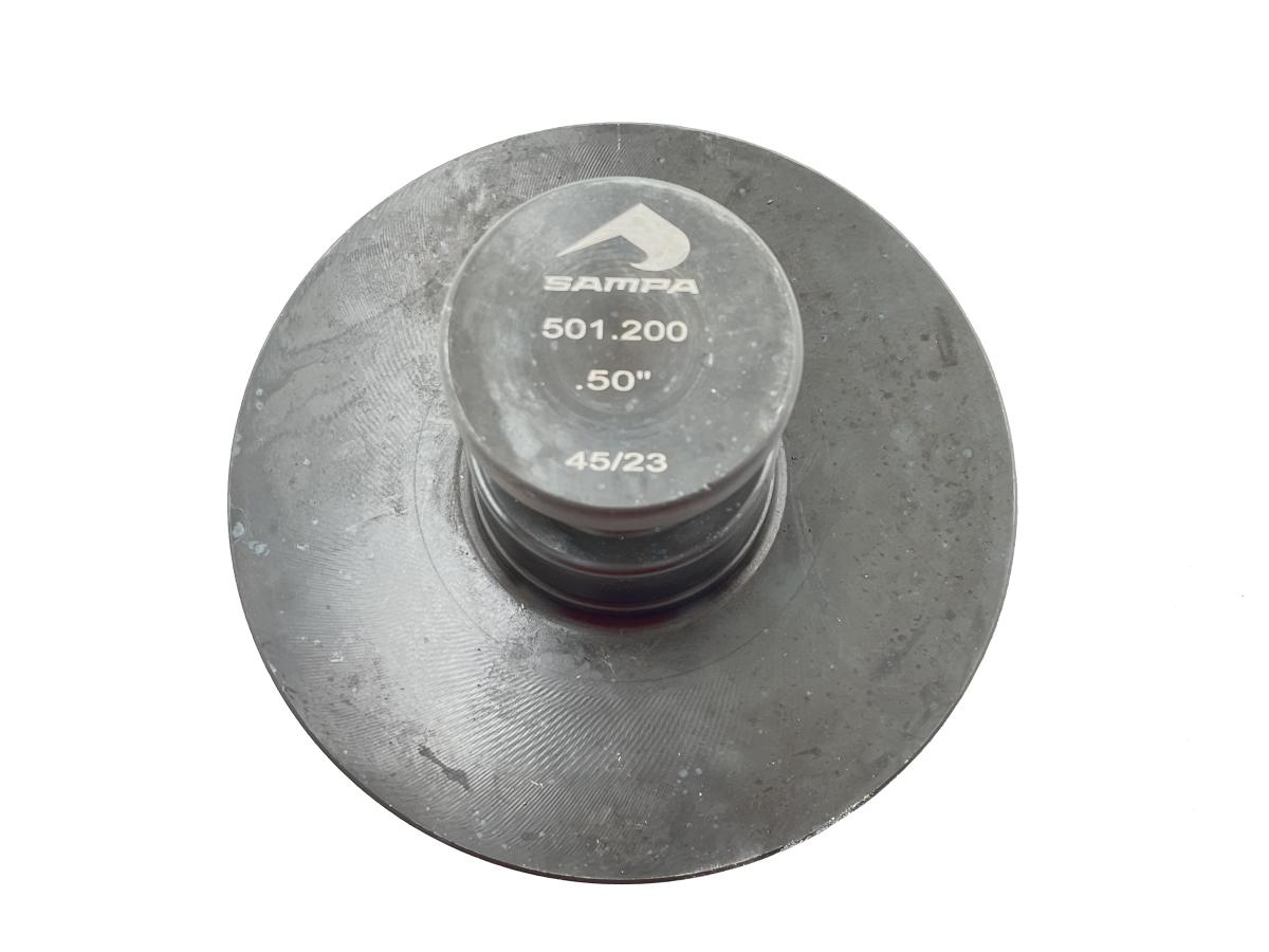 KING PIN - WELD ON FOR 5TH WHEEL TRAILER - 2" COLLAR - 1/2" BOLSTER PLATE