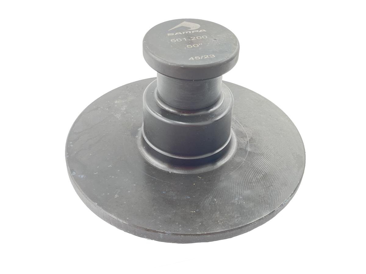 KING PIN - WELD ON FOR 5TH WHEEL TRAILER - 2" COLLAR - 1/2" BOLSTER PLATE