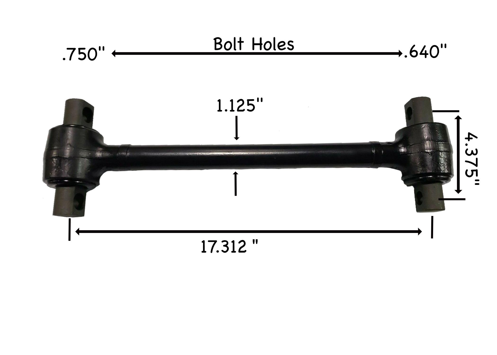 Fortpro Torque Rod With Bushing Compatible With Peterbilt Rear Air Suspension Single Tandem Axle Air Trac Series Trucks Replaces 924170 03 04119 F346926 - View #5