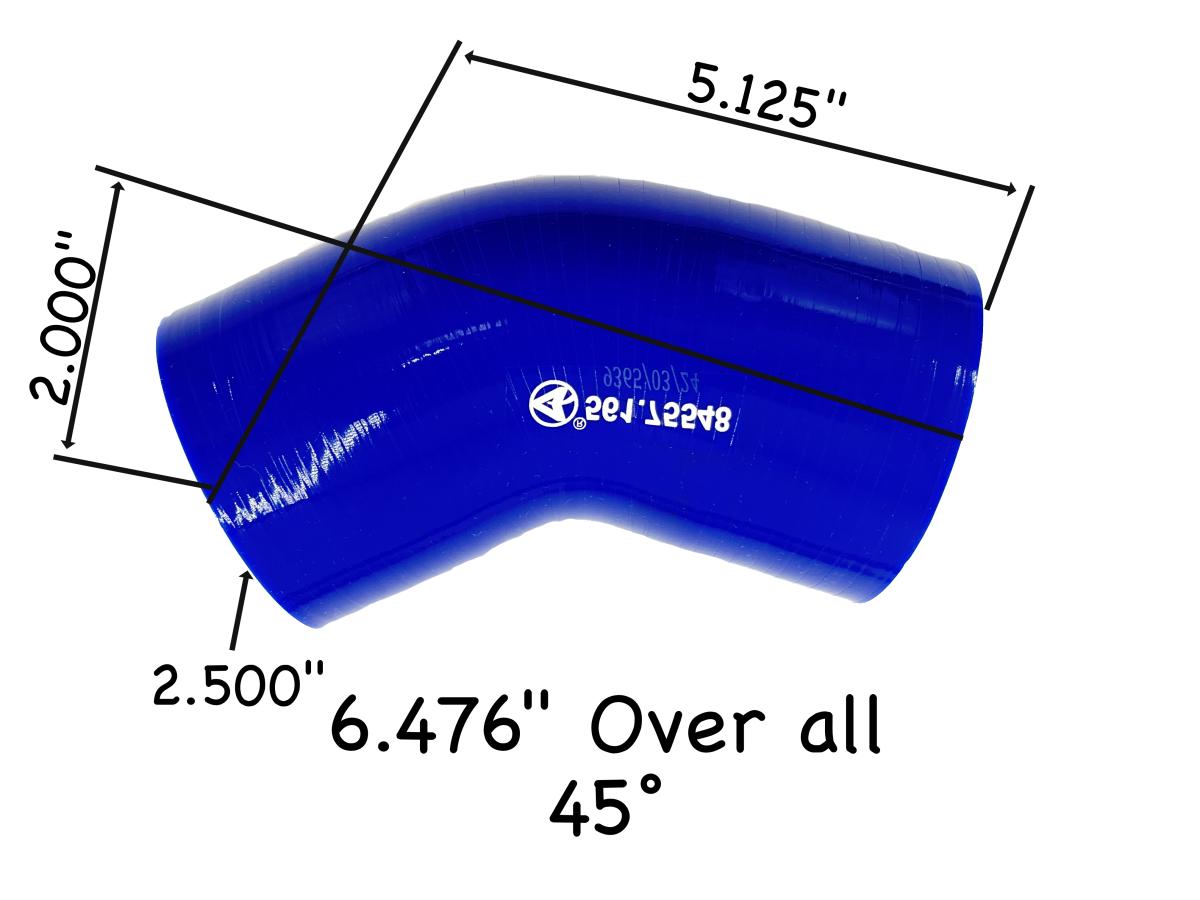 2.5" SILICONE LOWER RADIATOR HOSE PACCAR KW PETERBILT SIMILAR TO F50-1548