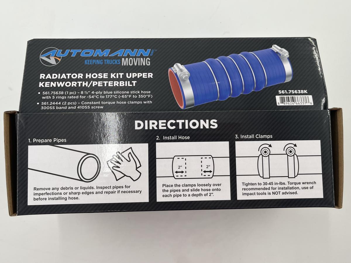 SILICONE UPPER RADIATOR HOSE Kit  PACCAR KW PETERBILT SIMILAR TO F50-6308 28359