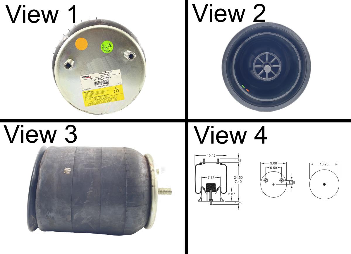 Dayton Air Spring Rolling Lobe AB1DK23R-9646 64694 910BP-20P738 9646 W013589646