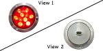 Automann 571.LD44R10SS-1K S/T/T Light Led 4In Red Stainless Flange with Pigtail