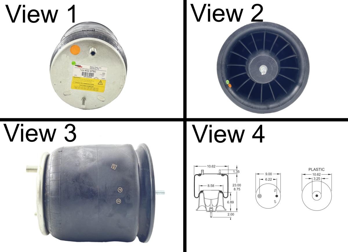 Dayton Air Spring Bag for Freightliner 16-13810-000 & Firestone W01-358-9780