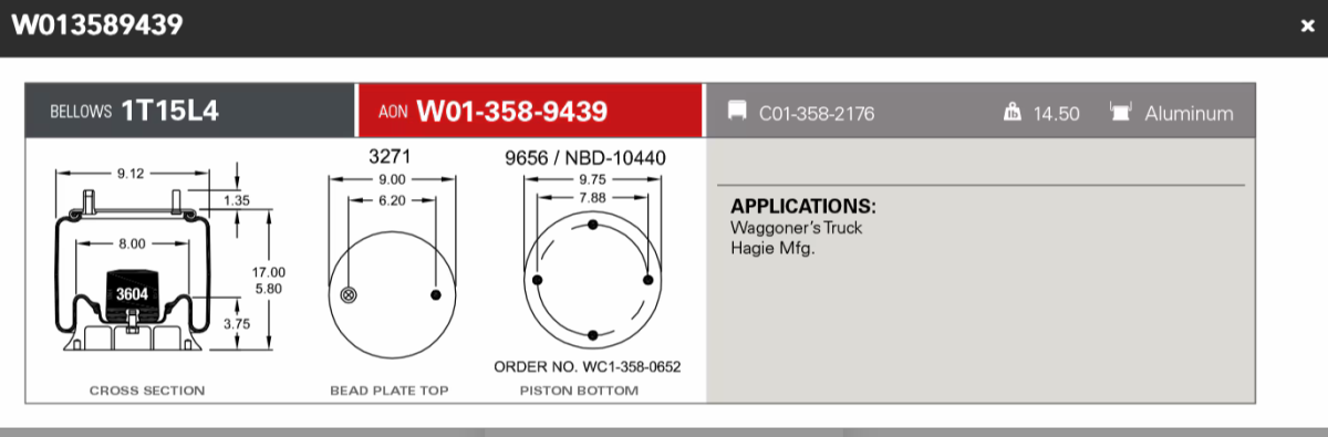Firestone Airsping 9439 for Waggoner's Truck