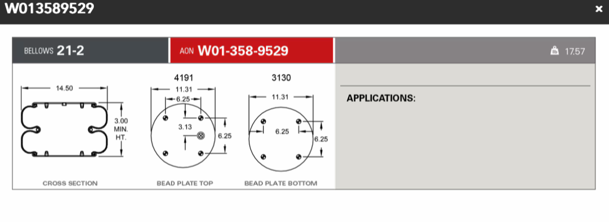 Firestone Airspring 9529
