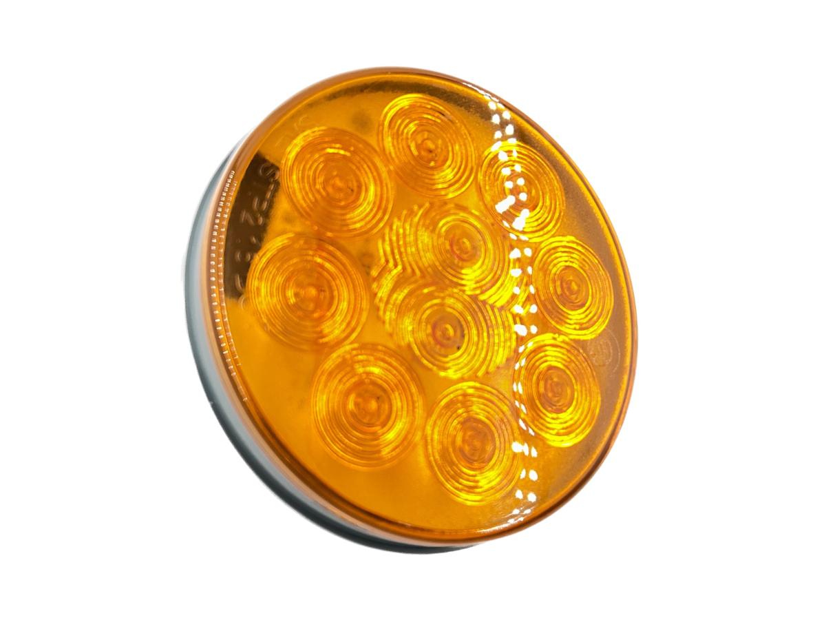 F/P/T Light LED 4in Amber Male 3 Pin