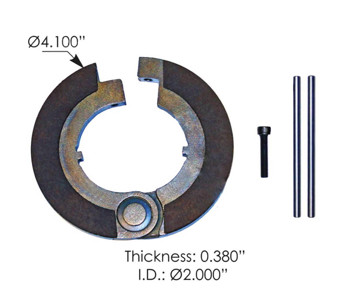 755.CB313, 2" Hinged Clutch Brake - 0.380" Thick