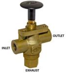 Sealco Hand Valve - Push/ Pull  Three Hole Panel Mount