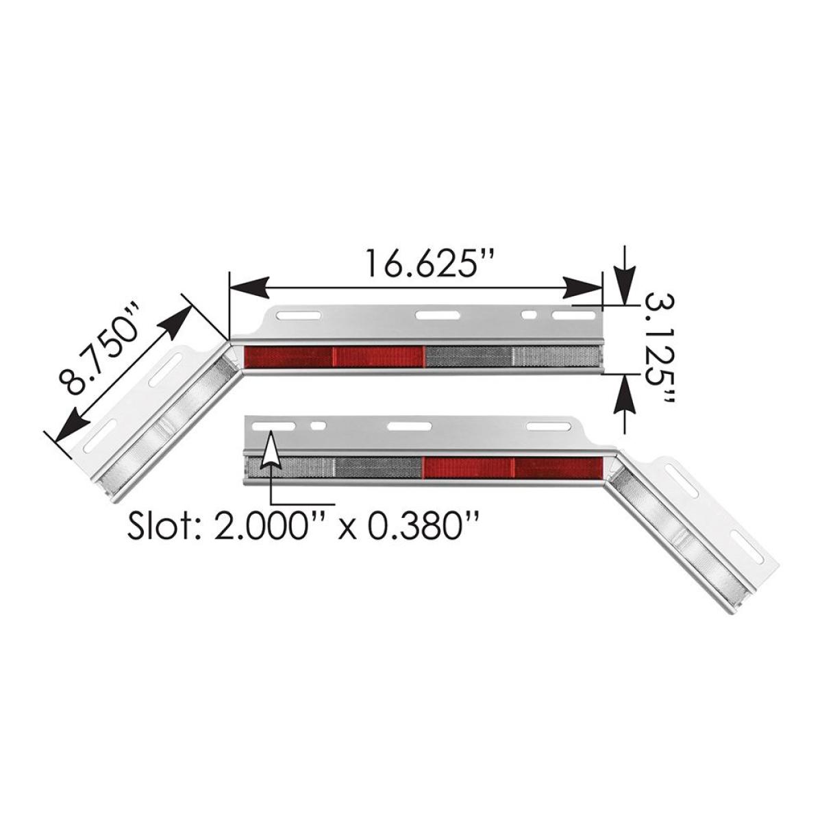 Conspicuity Reflector Plate Set Angled