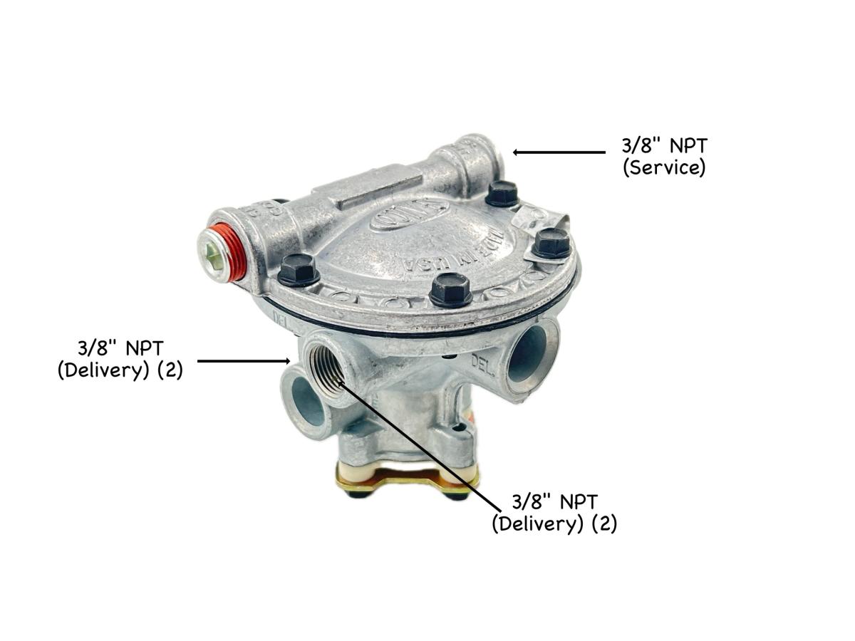 Trailer Service Relay Valves (2 Delivery Ports – Diaphragm Style)