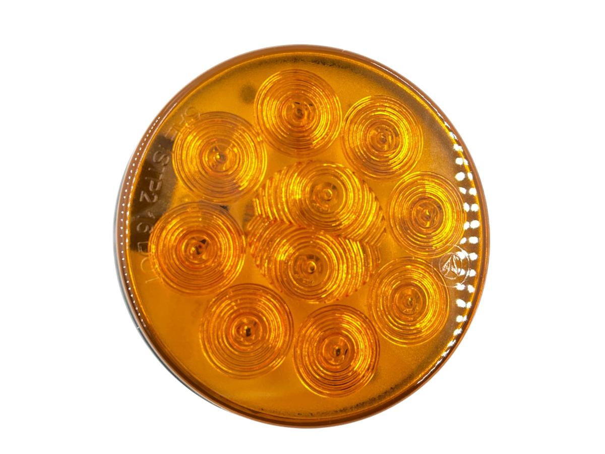 F/P/T Light LED 4in Amber Male 3 Pin