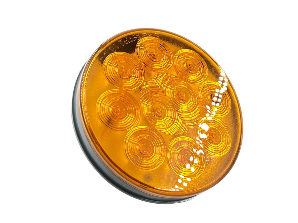 F/P/T Light LED 4in Amber Male 3 Pin