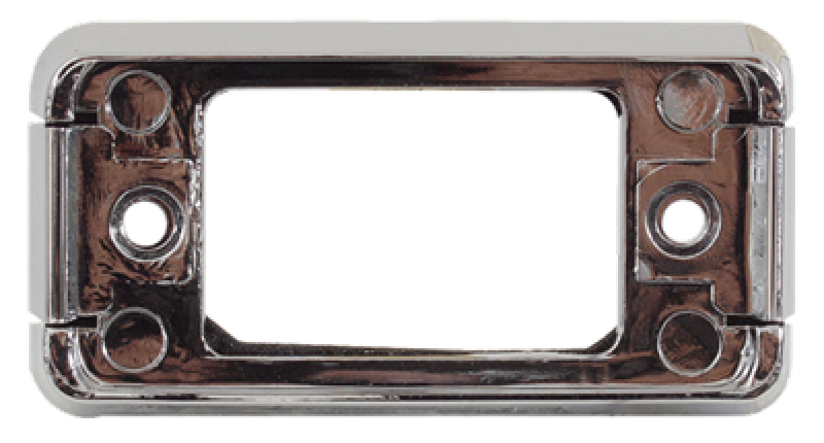 Chrome base for mini sealed lights, open back