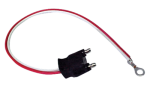Straight 2-wire pigtail with two-pin PL-3 male plug, 10”