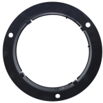 Black plastic mounting flange for 4" lights