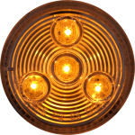 MCL55ACB Clear lens yellow 2" marker/clearance light, grommet mount, 12V