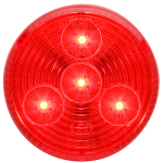 Red 2" marker/clearance light, grommet mount, 12-24V