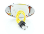 2-LED yellow marker/clearance light with bezel, .180 male bullets