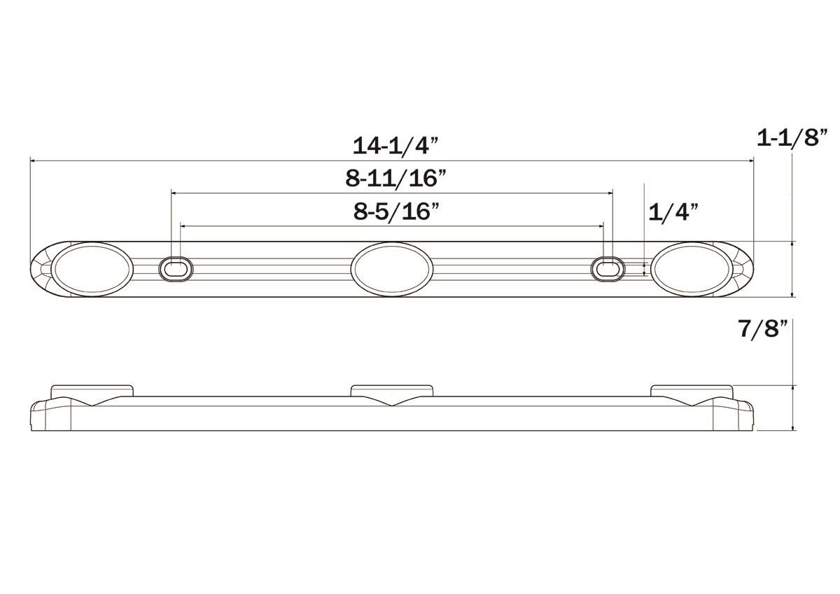 MCL98RB Red identification light bar, 6-in. leads