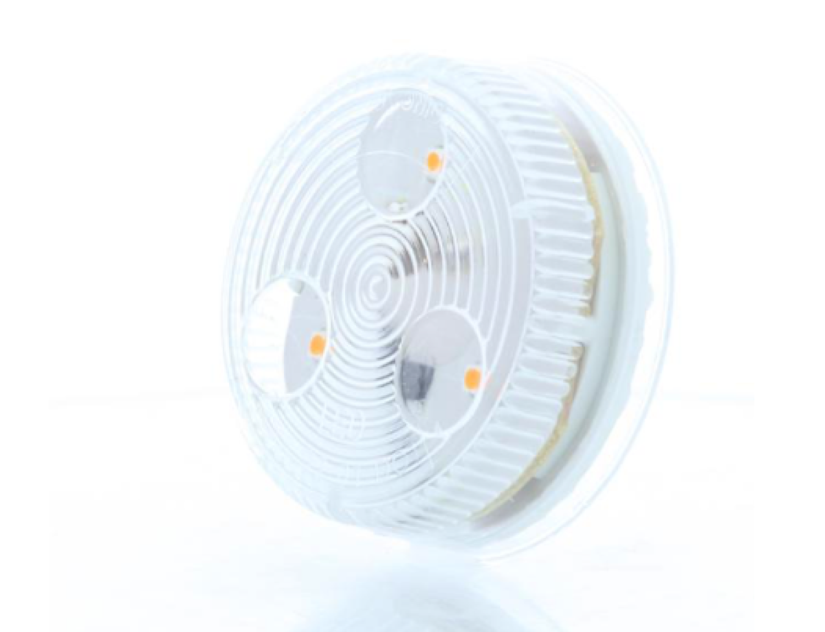 MCL55ACB Clear lens yellow 2" marker/clearance light, grommet mount, 12V