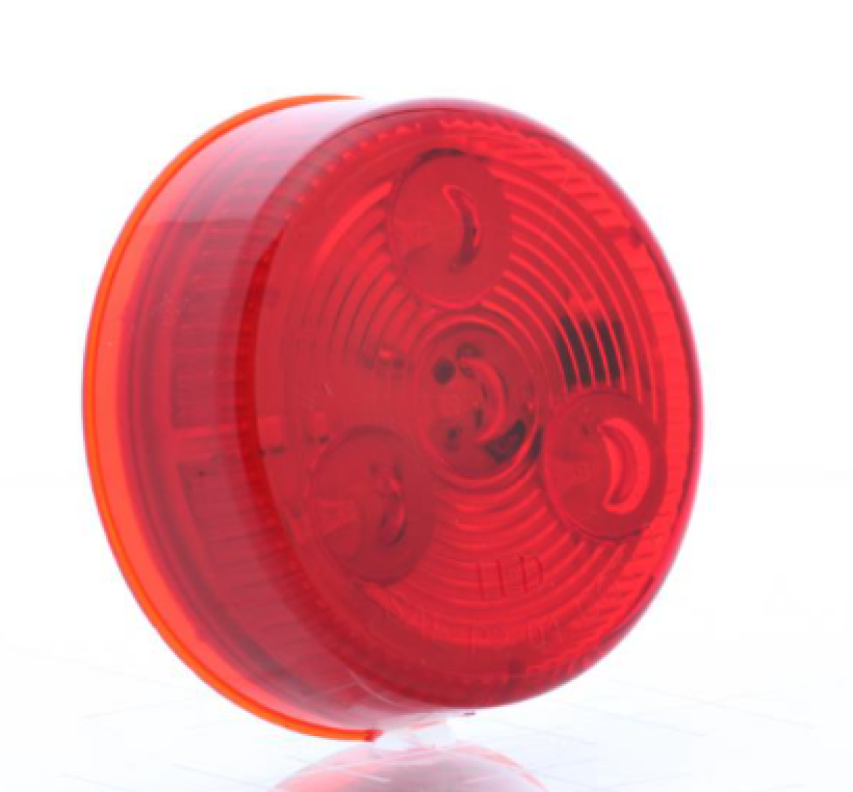 Red 2" marker/clearance light, grommet mount, 12-24V