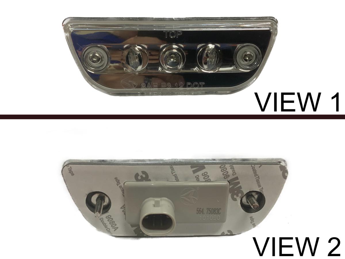 564.75083C - Visor Lamp LED Clear Amber Peterbilt