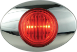 2-LED red marker/clearance light with bezel, .180 male bullets