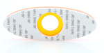 Yellow oval reflector for 3/4” lights, self adhesive