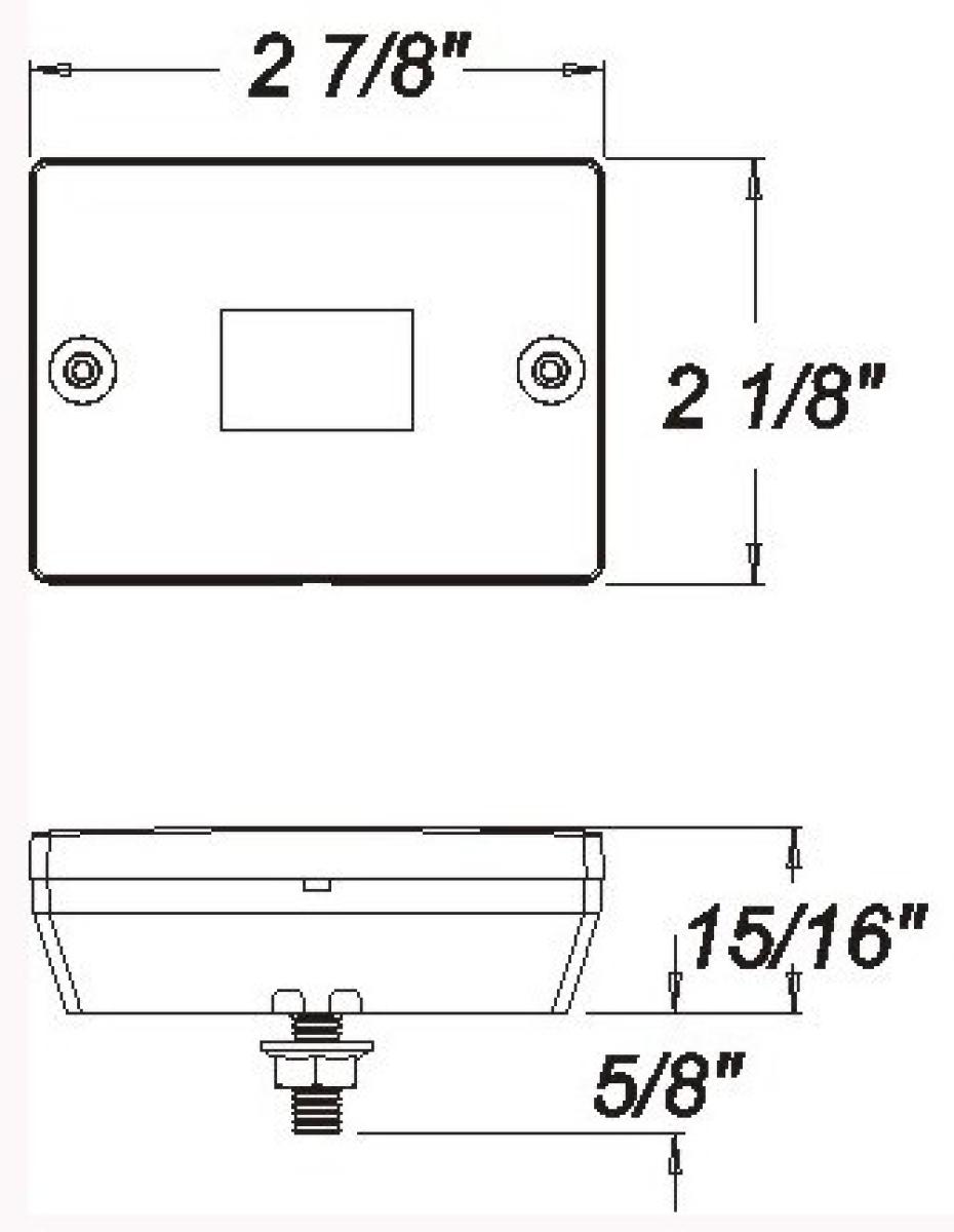 MCL36RB Red marker/clearance light with reflex