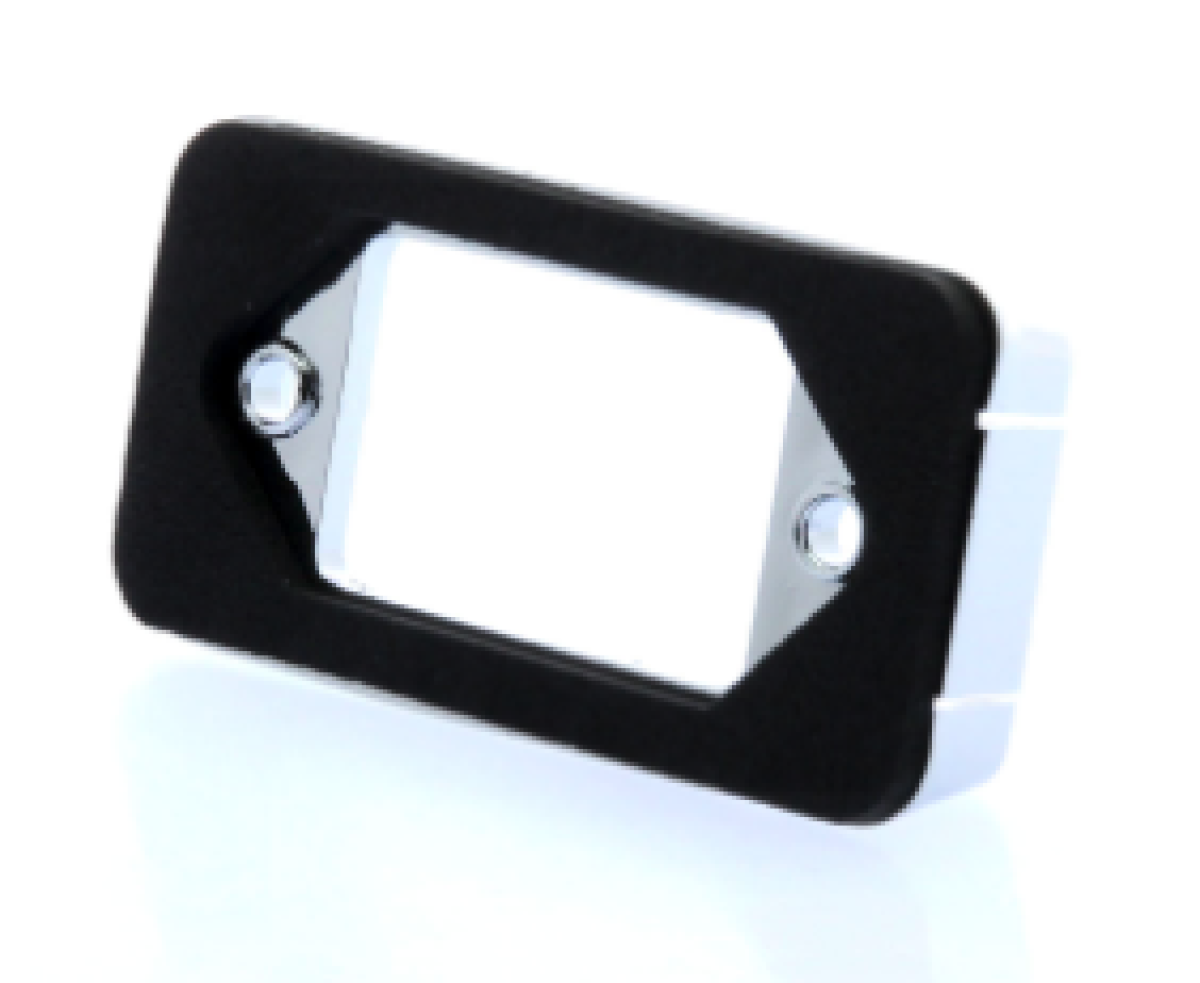 Chrome base for mini sealed lights, open back