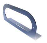 Steel mounting bracket for 6" lights, powder coated, black