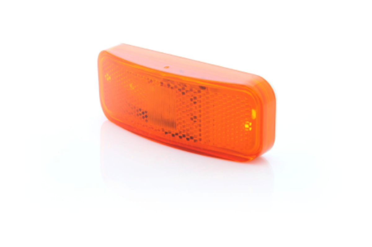 MCL44AB 6-LED yellow marker/clearance light with reflex, 2-wire