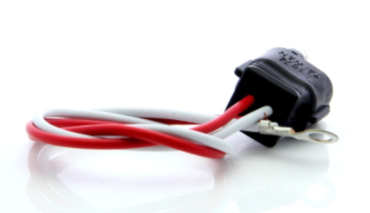 Straight 2-wire pigtail with two-pin PL-3 male plug, 10”