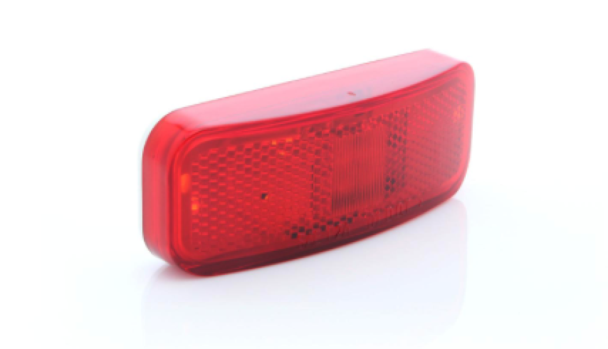 MCL44RB 6-LED RED marker/clearance light with reflex, 2-wire