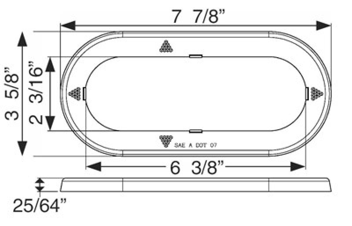 A78RXB Red reflex snap-on trim ring, FMVSS "A"