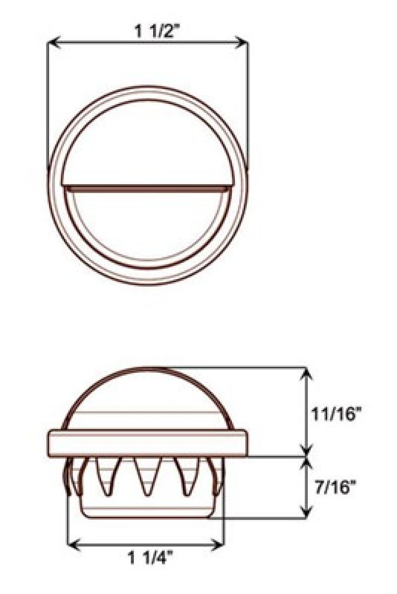 LED snap-in mini license light, chrome finish
