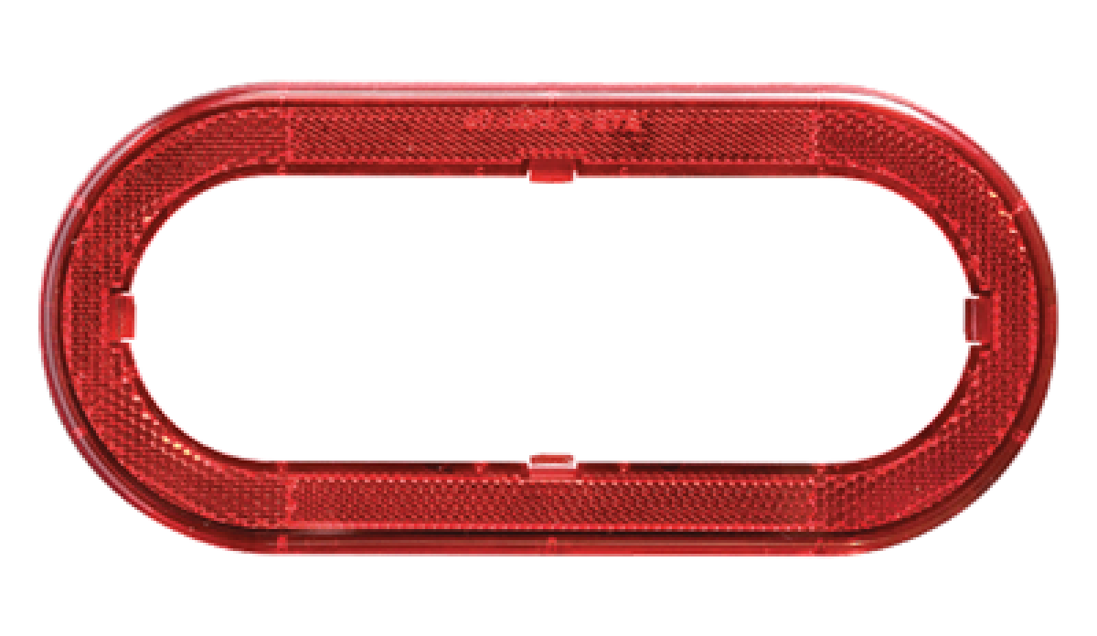 A78RXB Red reflex snap-on trim ring, FMVSS "A"