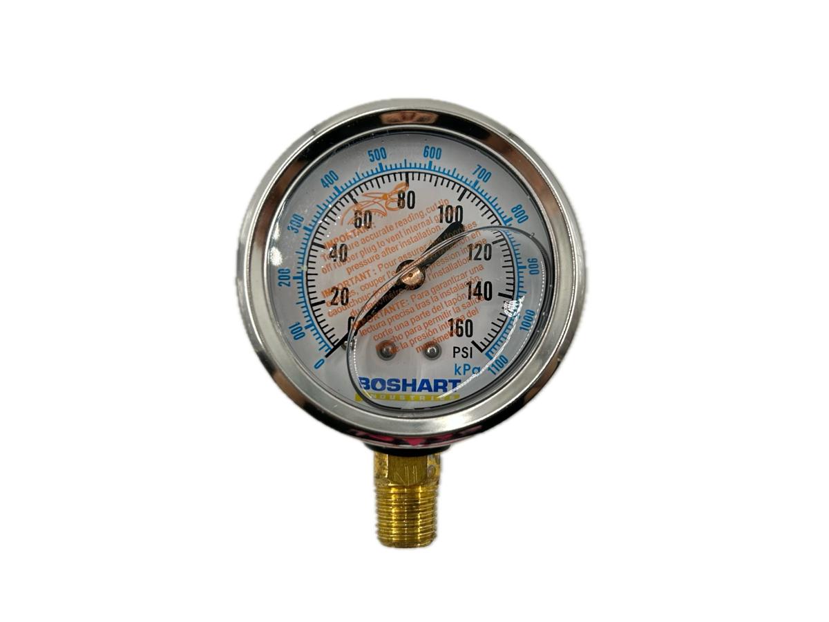 Automann 170.1053 – 2.5″ Glycerin-Filled Pressure Gauge 0–160 PSI