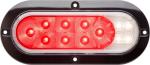 Fusion 16-LED 6-in. stop/turn/tail/back-up light, red and clear lens, red and white LEDs, surface flange mount, hard wired
