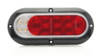 Fusion 16-LED 6-in. stop/turn/tail/back-up light, red and clear lens, red and white LEDs, surface flange mount, hard wired