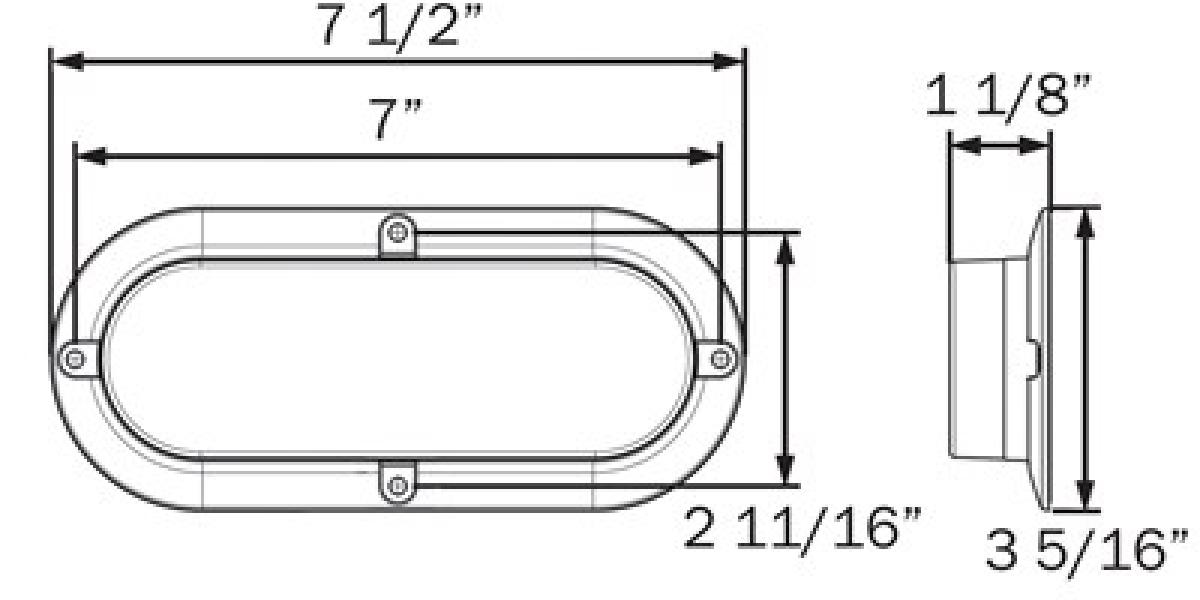 Red stop/turn/tail light, hard wired
