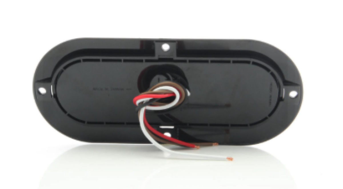 Fusion 16-LED 6-in. stop/turn/tail/back-up light, red and clear lens, red and white LEDs, surface flange mount, hard wired