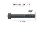 334-244 Cap Screw 7/8in X 5-1/2in GR5