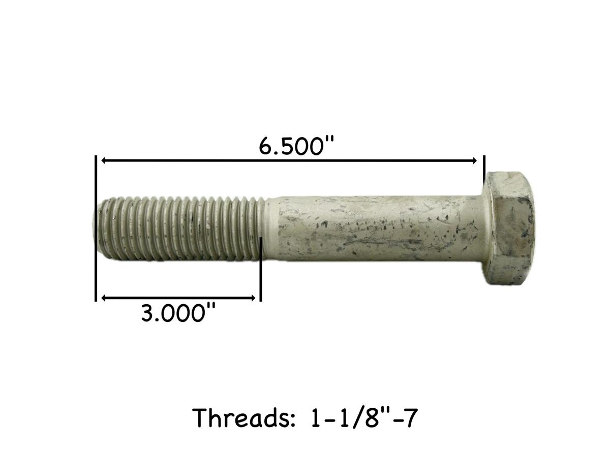 Dayton Parts 334‑739 | 1‑1/8″‑7 Grade 5 Equalizer Bolt – 6‑1/2″ OAL