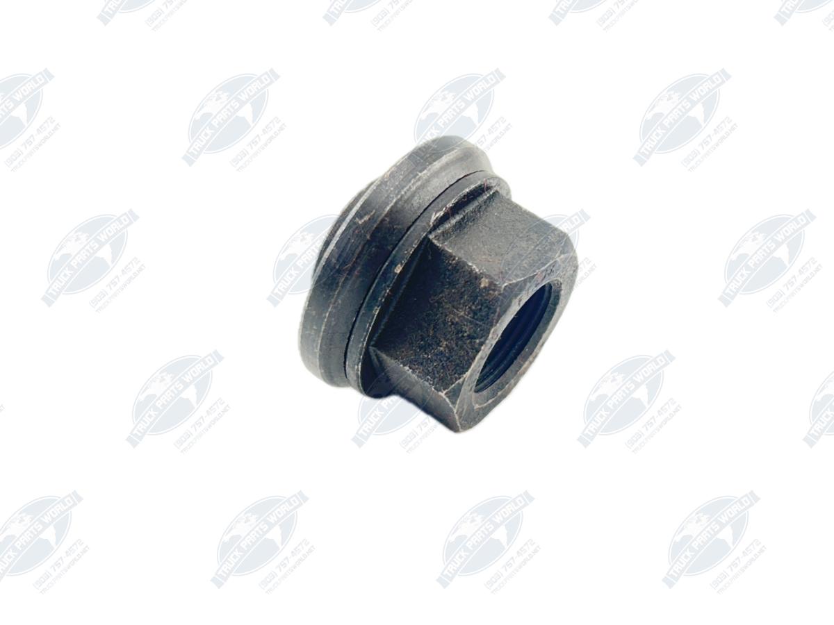 Automann M4214 Metric Sleeved Flange Nut - M22x1.5, 33mm Hex, 6mm Sleeve