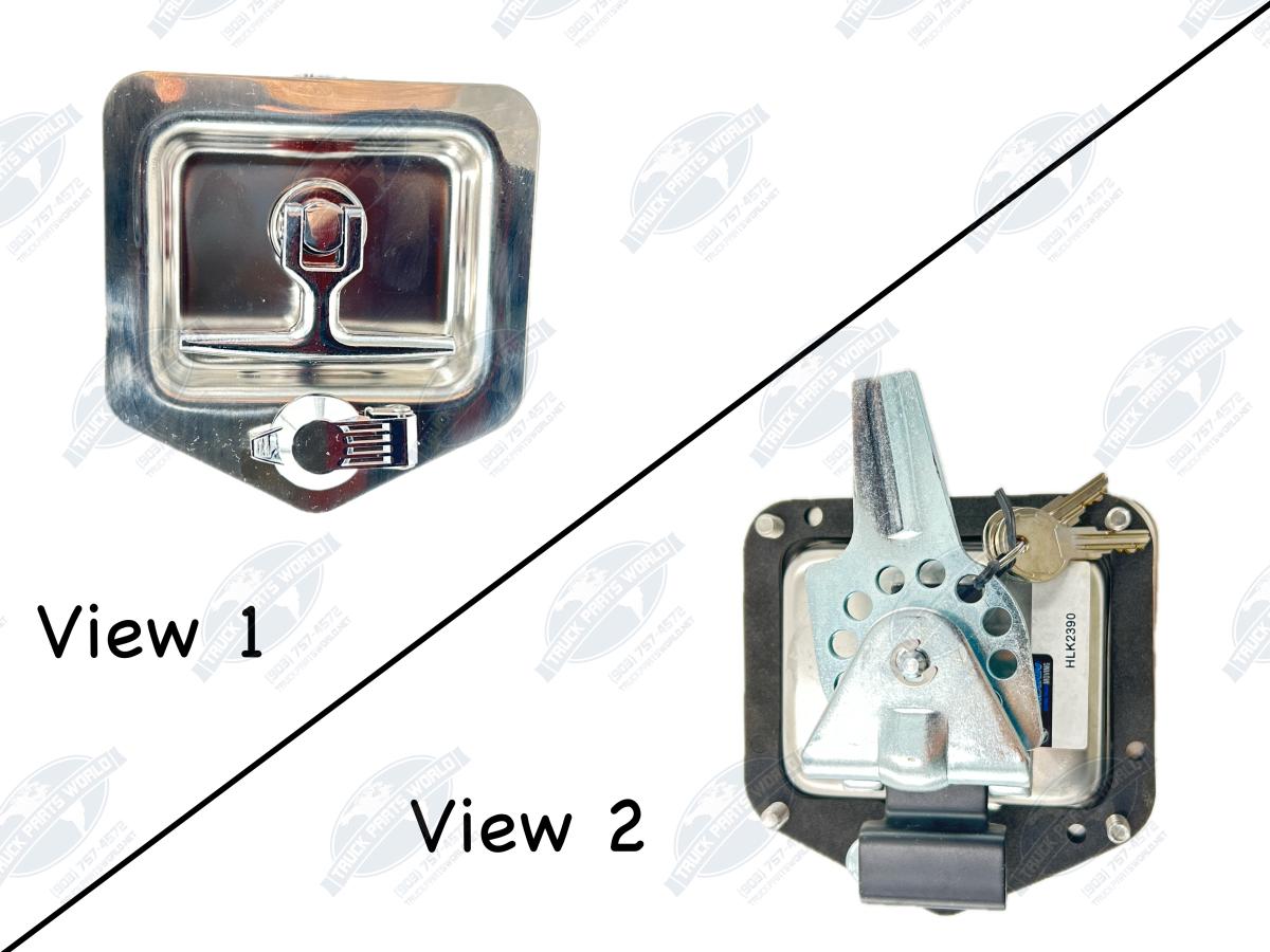 Automann HLK2390 Universal Locking T-Handle Latch Adjustable Depth w/ Keys