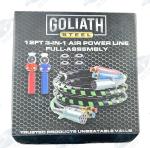 Kogler Goliath Steel 12ft Power Line Bundle - Heavy Duty Air Brake Hose Assembly with Durable Fittings for Commercial Fleet Trucks Trailers and Professional Maintenance Applications