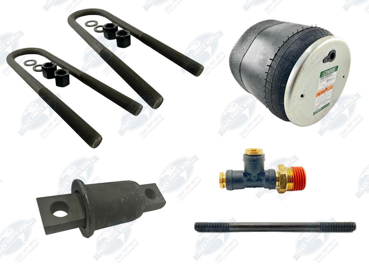 Air Spring Kit 566.ER8864 + RB268 Bushing + U-Bolts Fits Kenworth AG400 Peterbil